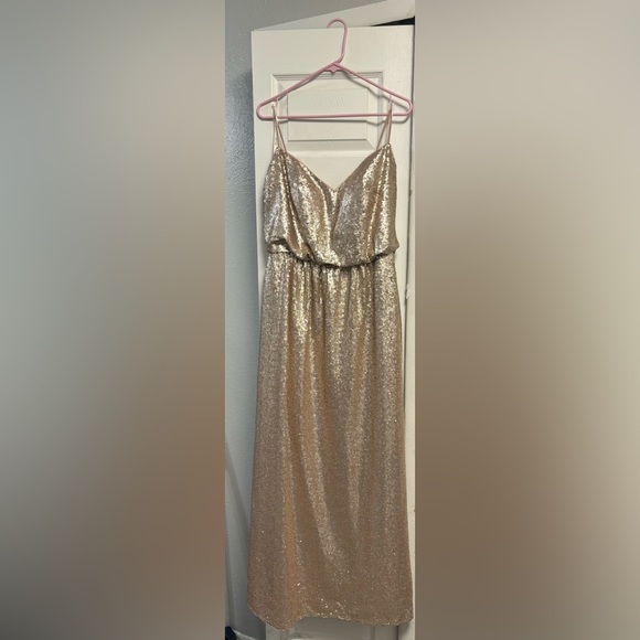 BELSOIE Gold Sequin Embellished Gown | SIZE 14 - Picture 6 of 9
